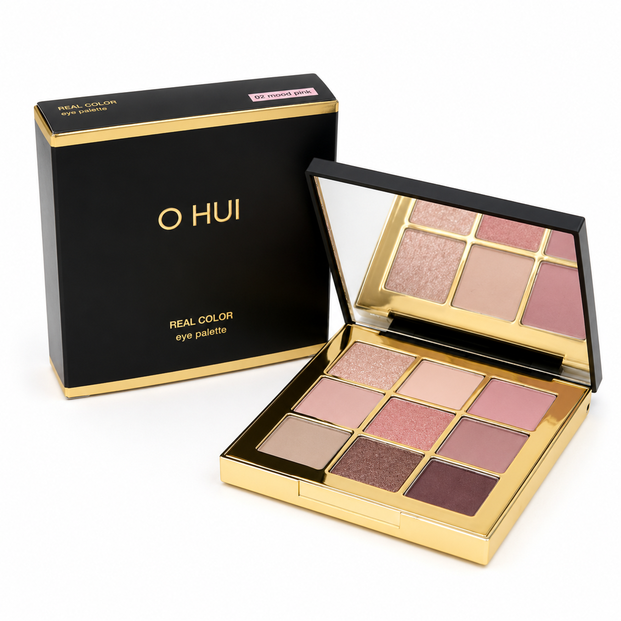 q162 Bảng phấn mắt Ohui 9 màu Real Color Eye palette số 2 ( Mood Pink ) ( 11/2028)
