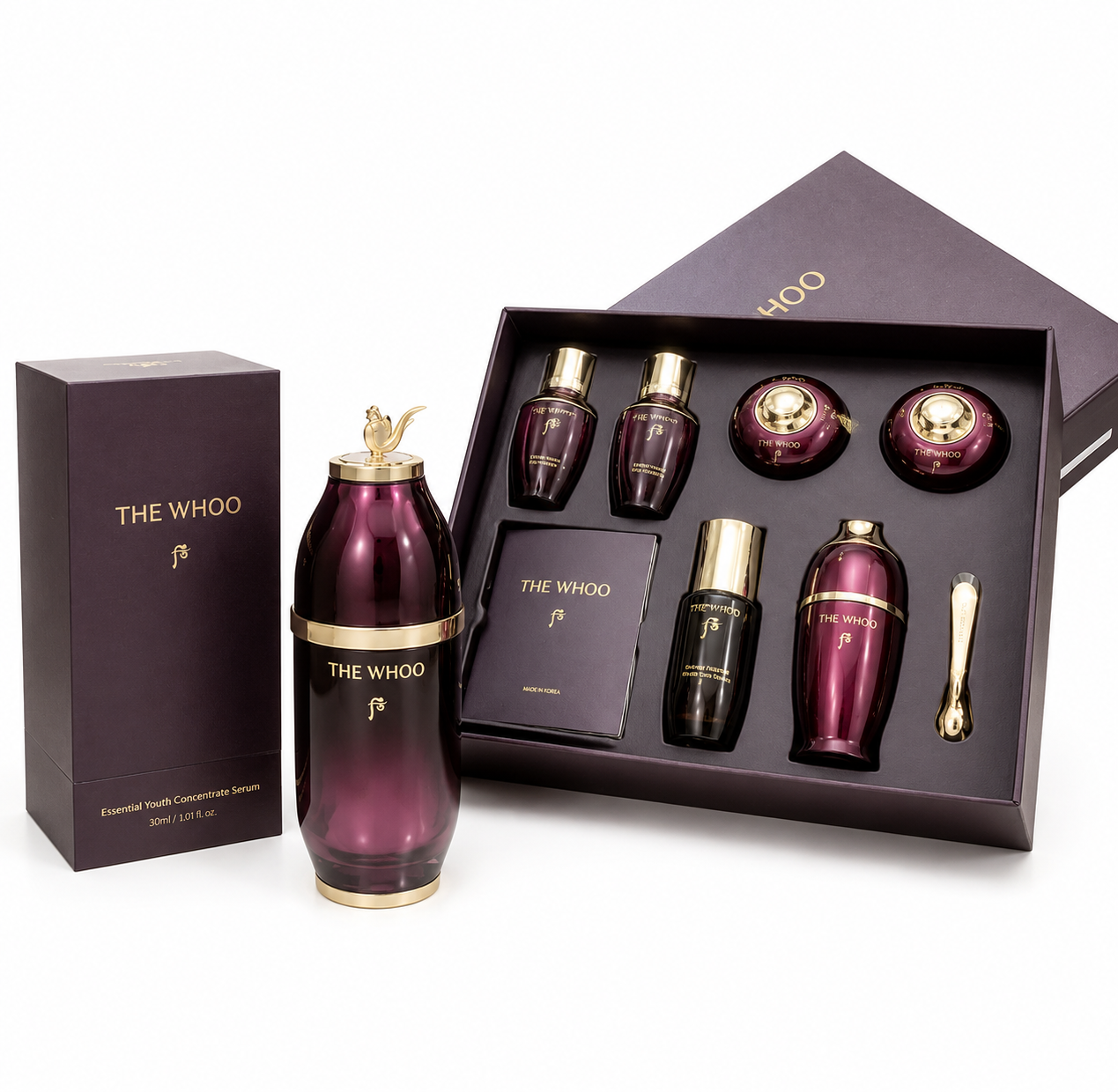 q867 ( mẫu mới ) Set Tinh Chất Hoàn Lưu Cao Whoo Imperial Youth Recovery Serum 50ml + set mini 6sp