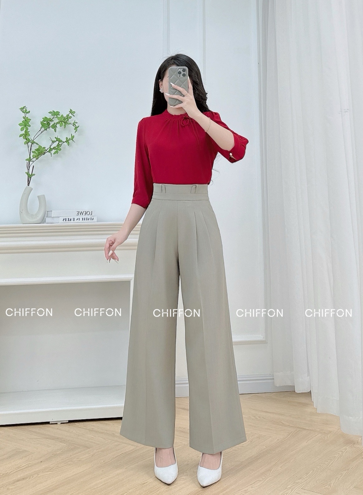 Quần suông cạp kiểu 2 ly