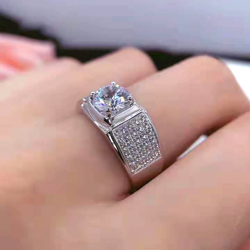 Nhẫn mạ bạc S925 zircon đính đá