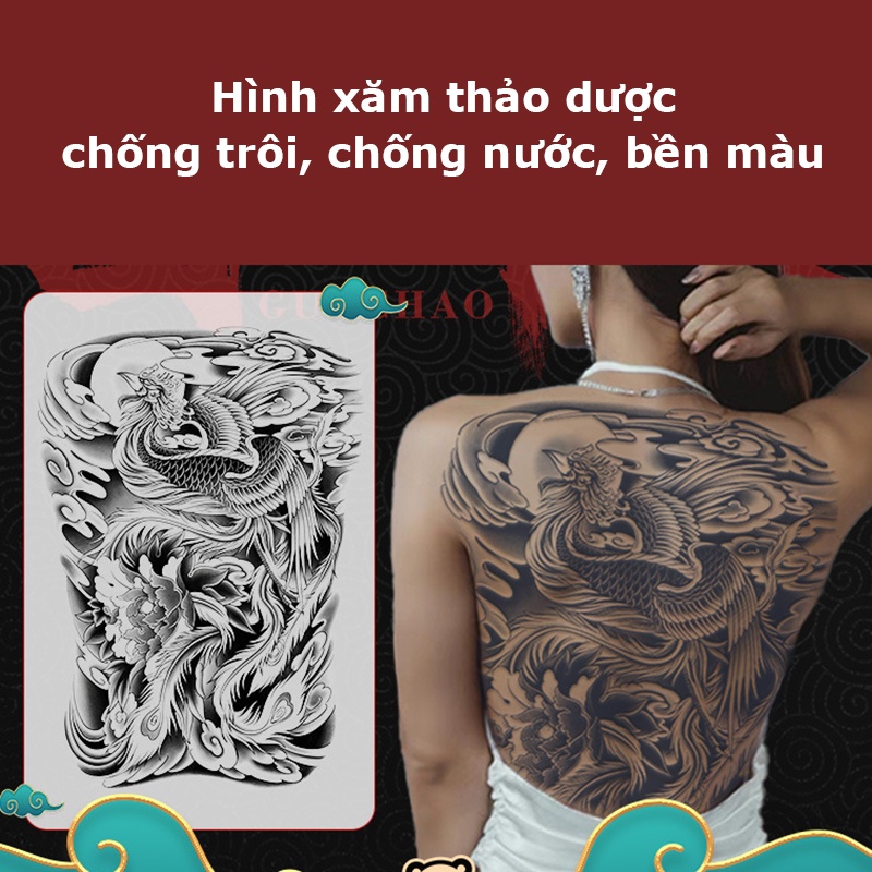 Hình xăm thảo dược Full lưng - BD-016