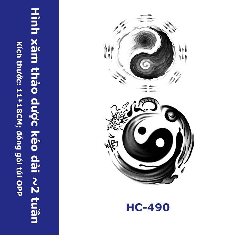 Hình xăm âm dương HC-490