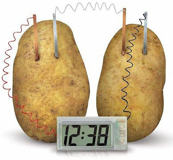 Đồng hồ chạy bằng pin môi trường củ khoai tây potato clock