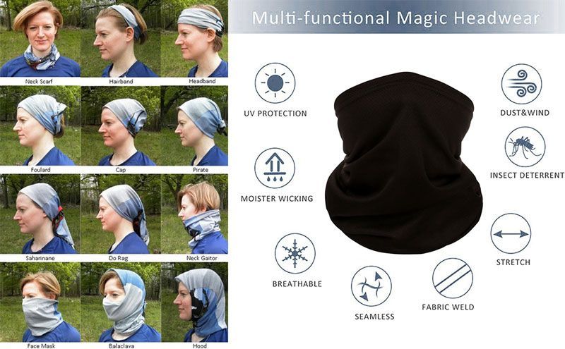 Khăn trùm Đầu Đa năng (Multifunctional Headwear) cho bạn gái thích phượt