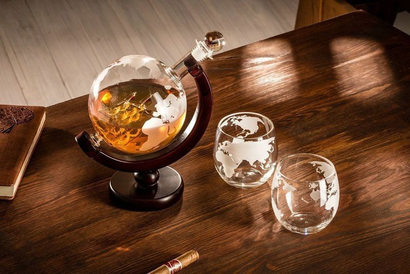 BÌNH RÓT RƯỢU THUYỀN PHÚ QUÝ (SHIP GLOBE DECANTER)