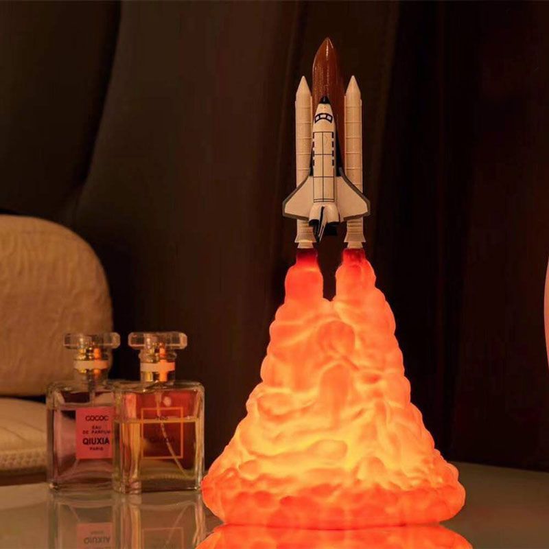 ĐÈN NGỦ TÊN LỬA PHI THUYỀN 3D PRINTED ROCKET TABLE LAMP