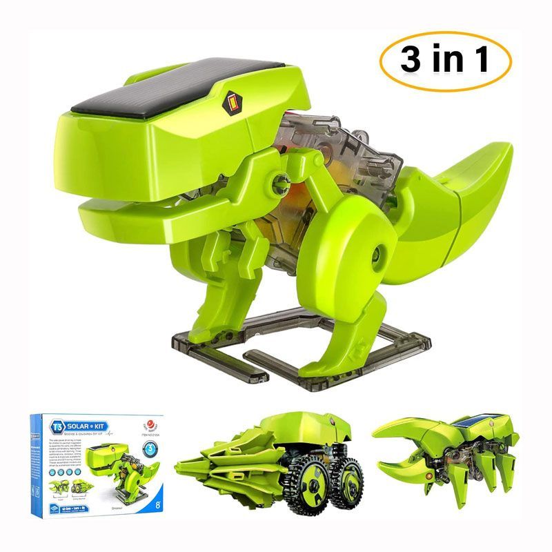 BỘ LẮP RÁP NĂNG LƯỢNG MẶT TRỜI T3 KHỦNG LONG T-REX (3 IN 1 SOLAR ROBOT KIT)