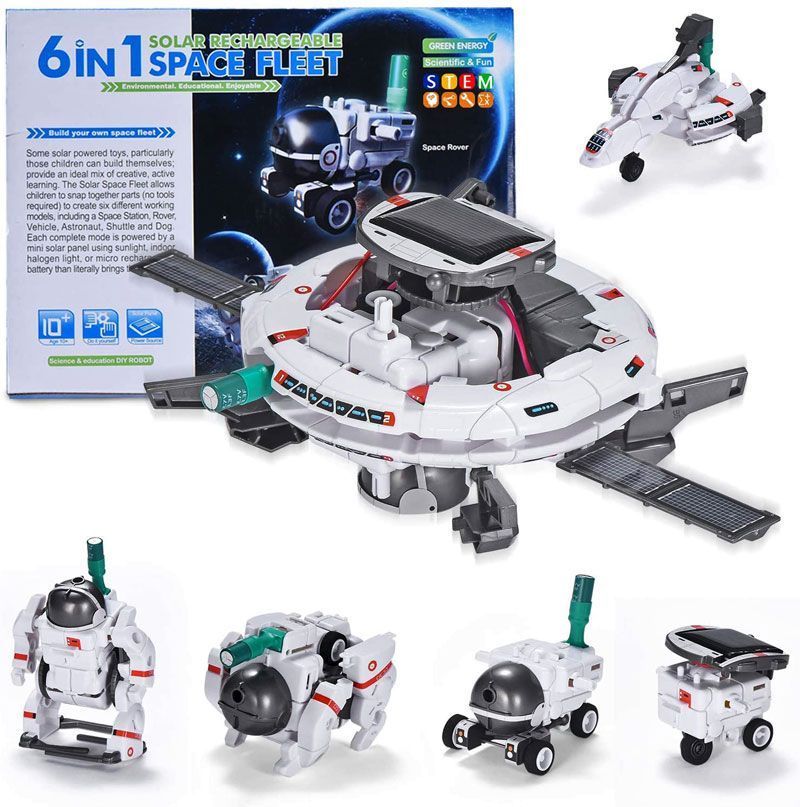 BỘ LẮP RÁP NĂNG LƯỢNG MẶT TRỜI - HẠM ĐỘI DU HÀNH KHÔNG GIAN 6 IN 1 (SOLAR RECHARGEABLE SPACE FLEET ASSEMBLING DIY)