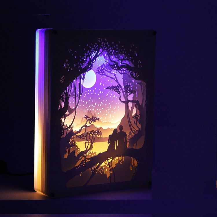 ĐÈN CẮT GIẤY NHIỀU LỚP (3D PAPER CUTTING LAYER LAMP)