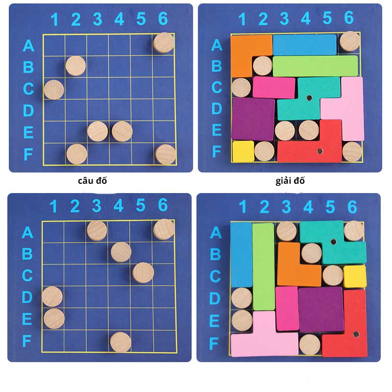 Đồ chơi Tư Duy Xếp hình nam châm (logical thinking training magnetic tetris board game)