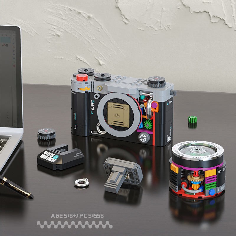 Camera Building Blocks Bộ lắp ráp camera ống kính | retro camera building blocks