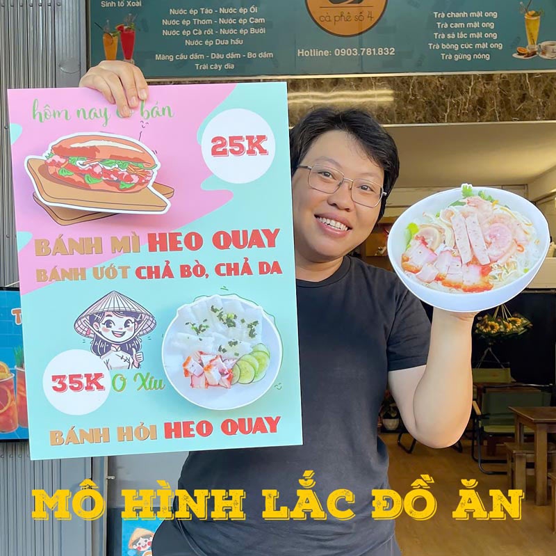 Bảng Menu Lắc - Mô hình Đồ Ăn, Cà phê, Trà Sữa Lắc In Hình Theo Yêu Cầu