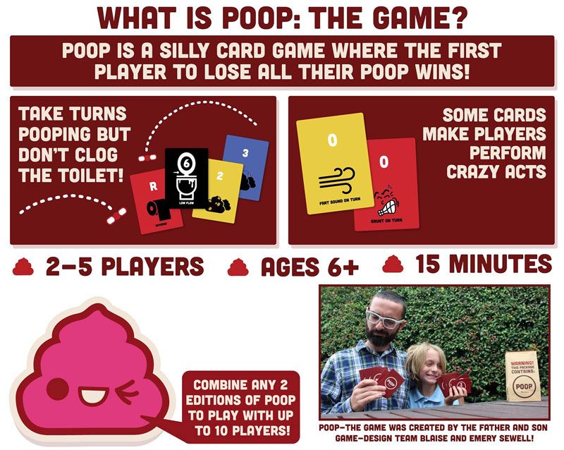 bài boardgame bựa vui nhộn tiếng anh Poop The Game - Friendly Party Game -