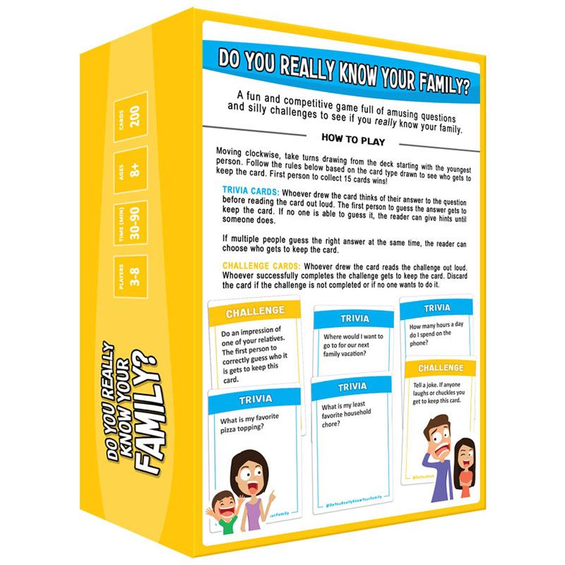 Bài boardgame gia đình bằng tiếng anh Do You Really Know Your Family