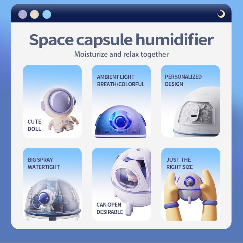 Máy tạo độ ẩm khuếch tán tinh dầu - Mẫu phi thuyền phi hành gia Space capsule