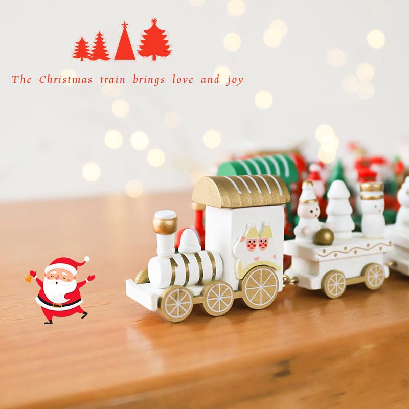Đồ chơi trang trí Noel - Tàu Lửa Giáng Sinh Gỗ