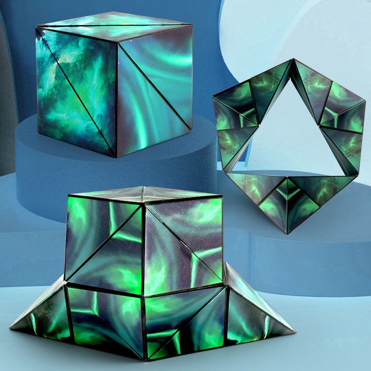 Khối lập phương đa giác hình học nam châm thần kỳ giảm stress Magnetic Variety Geometric Vertical Stress Relief Educational Toy