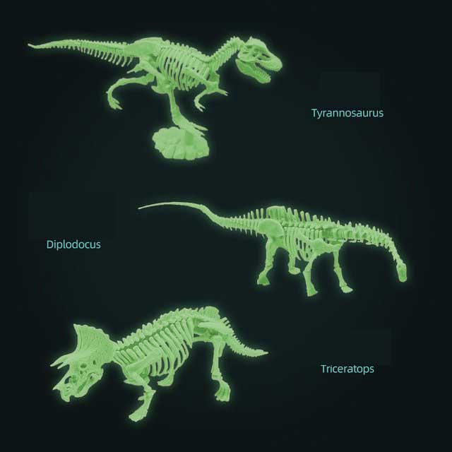 Đồ chơi Bộ Kit Khảo cổ học Khủng Long dạ Quang (Glow in the Dark Dinosaur Excavation Kit)