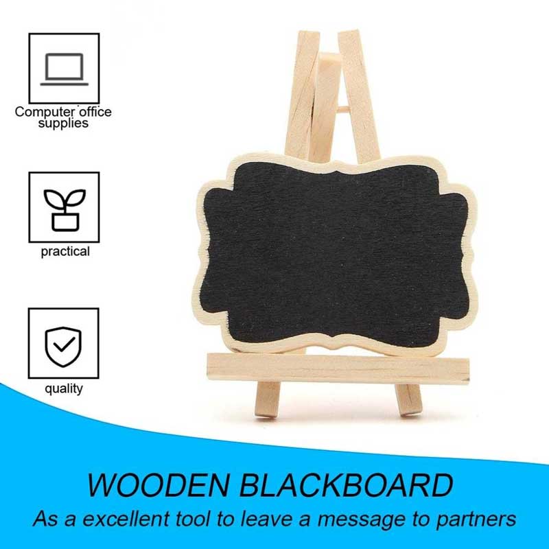 BẢNG GỖ ĐEN MINI GIÁ ĐỠ ĐỂ BÀN TRANG TRÍ BÀN TIỆC BẢNG ĐEN GHI GIÁ MENU(MINI CHALKBOARD)