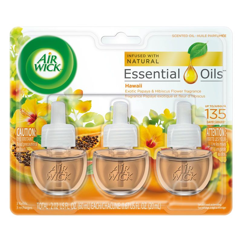 Với dòng Airwick  Scented Oil Refills Lavender & Chamomile, đến từ Mỹ sẽ giúp cho hương thơm lan tỏa khắp phòng bạn nhanh chóng.  Mang hương thơm nhẹ nhàng và góp phần cho mái ấm của bạn thêm tươi mát và gia tăng cảm nhận tích cực về không gian và hưng phấn về tinh thần.  Sản phẩm nhập khẩu từ Mỹ. Đã được kiểm duyệt đạt tiêu chuẩn an toàn của Mỹ.