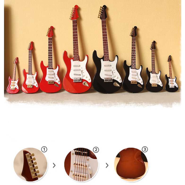 Mô hình trang trí Ghita điện Mini electric guitar model decoration