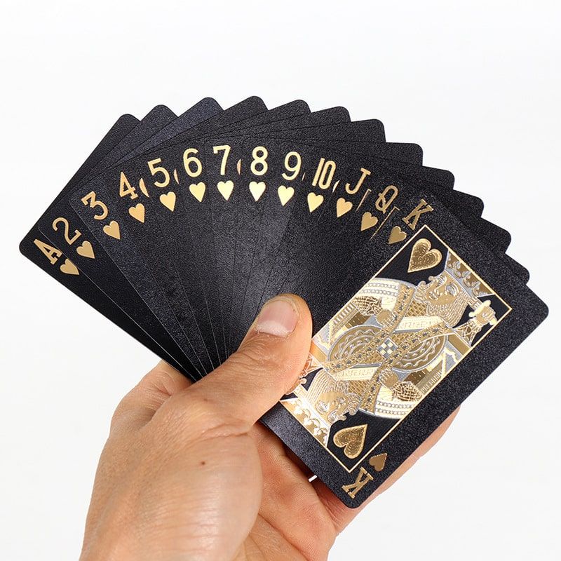 BỘ BÀI TÂY MÀU ĐEN CHẤT LIỆU NHỰA PVC CHỐNG THẤM NƯỚC (PLASTIC PLAYING CARDS)