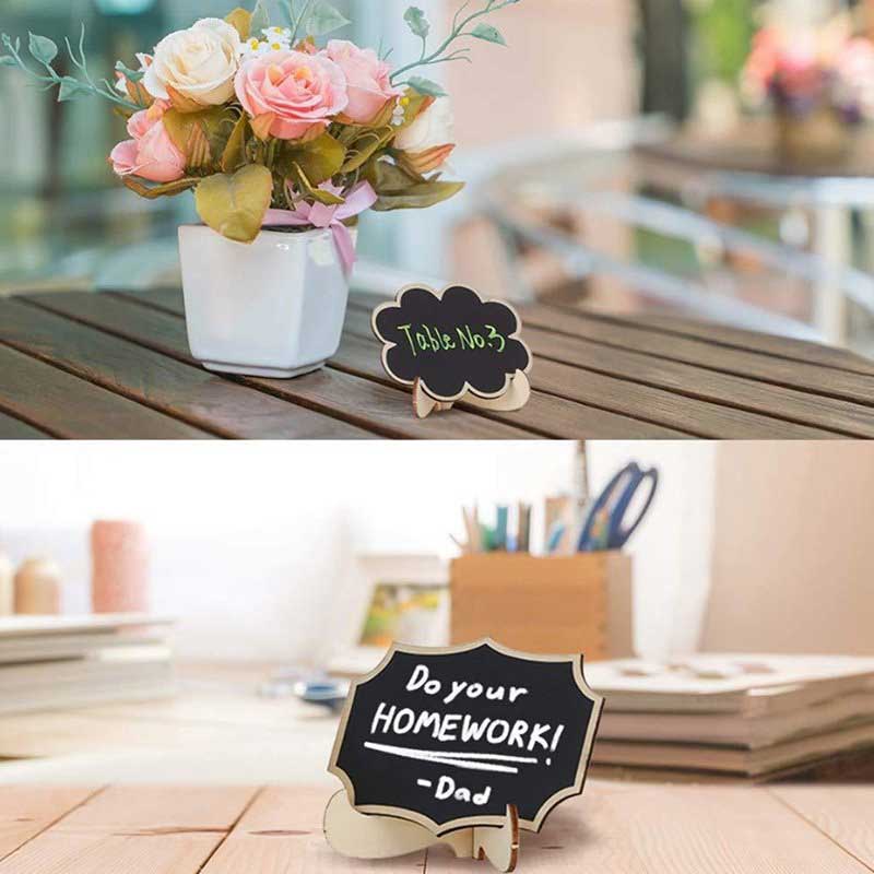 Bảng gỗ đen Mini dựng để bàn Trang trí bàn tiệc Bảng ghi giá (Mini Chalkboard)