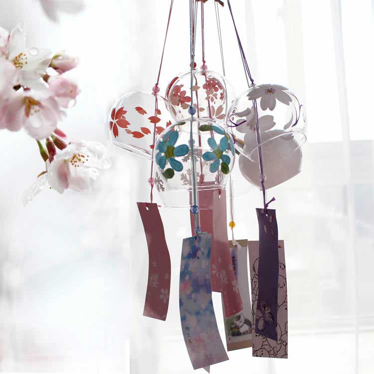 Chuông gió thủy tinh thủ công phong cách Nhật Bản (hand-made glass wind chimes Japanese style)