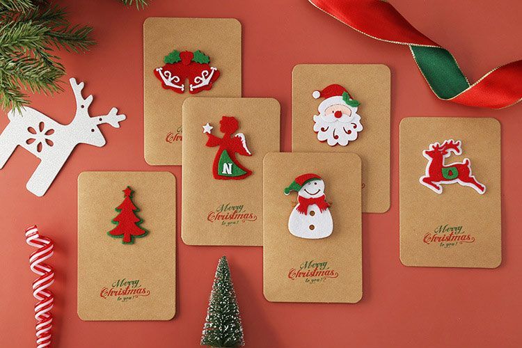 thiệp Noel handmade bằng vải