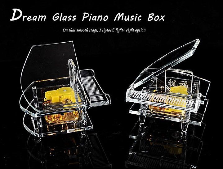 Hộp nhạc Piano Thủy tinh (Glass Piano Music Box)