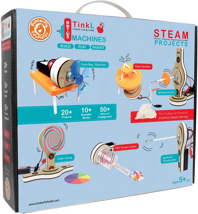 Bộ lắp ráp 20 thí nghiệm khoa học, điện tử ButterflyEduFields Electric Motor kit - 20+ Science Experiments Electronics kit for Kids - DIY STEM Educational Learning Science Toys for 5 6 7 8 9 10 Years Old Boys and Girls