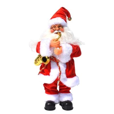 quà tặng tượng giáng sinh ông già noel ôm saxophone