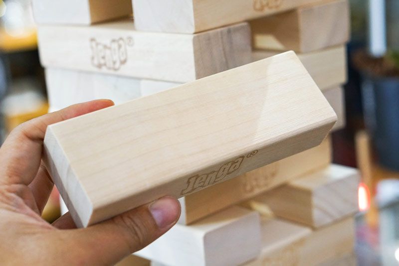 trải nghiệm Giant Jenga Bộ rút gỗ size cực đại tại ideashopvn