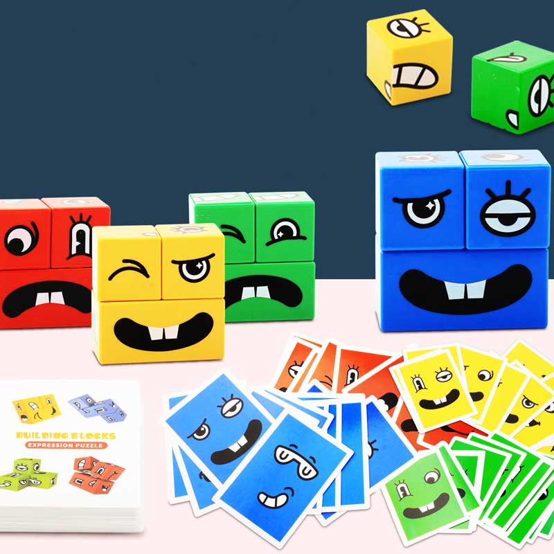 ĐỒ CHƠI XẾP KHỐI MÀU TƯ DUY EXPRESSION PUZZLE BUILDING BLOCKS - BỘ MINI