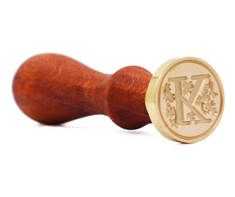 Dấu sáp niêm phong chữ cái Cán gỗ (Wax Seal Alphabet)