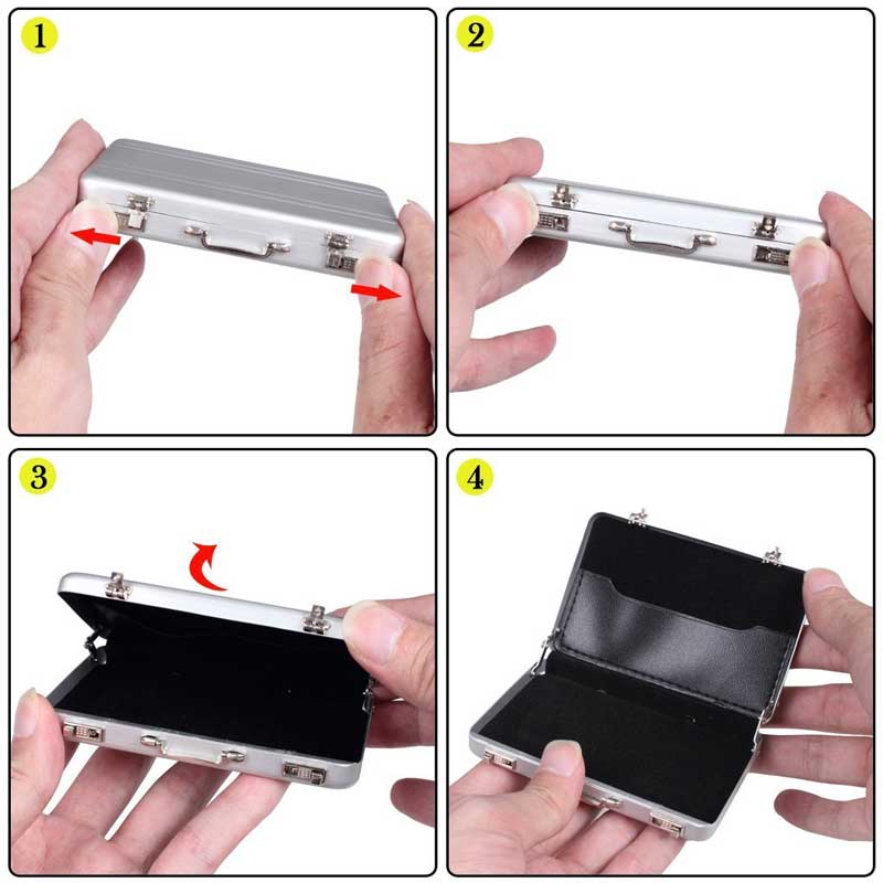 HỘP ĐỰNG CARD HÌNH VALY NHÔM ĐỘC ĐÁO (METAL MINI BRIEFCASE HOLDER)