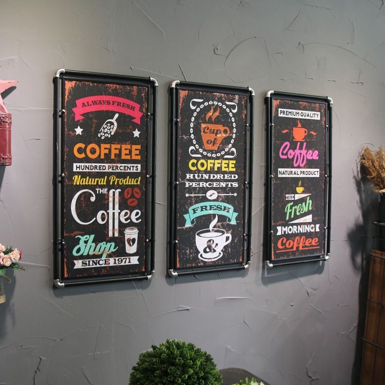 Bảng treo Retro trang trí quán cafe Đồ decor Quán cà phê quà tặng khai trương