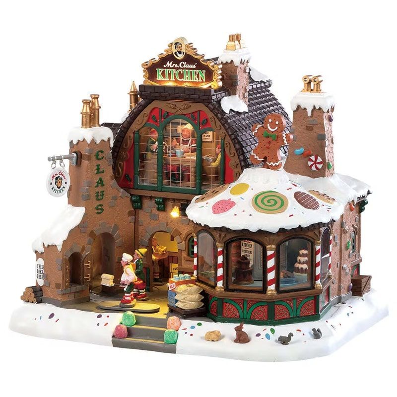 Mô hình giáng sinh Lemax® Mrs. Claus' Kitchen Prelit Village Building 24.00 x 27.00 x 20.80 cm