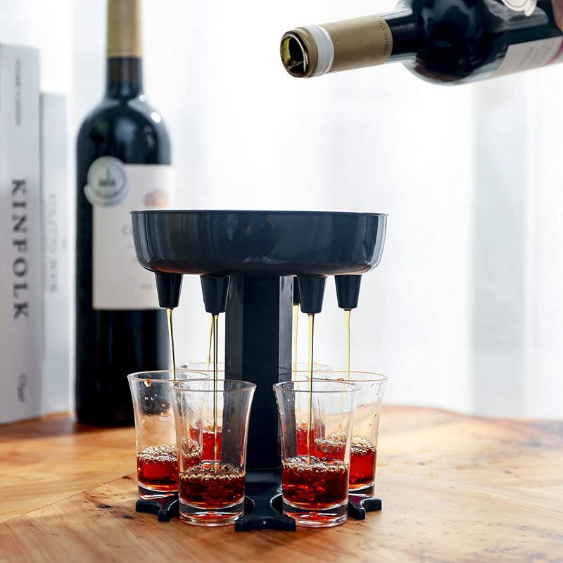 6 shot glass holder and dispenser