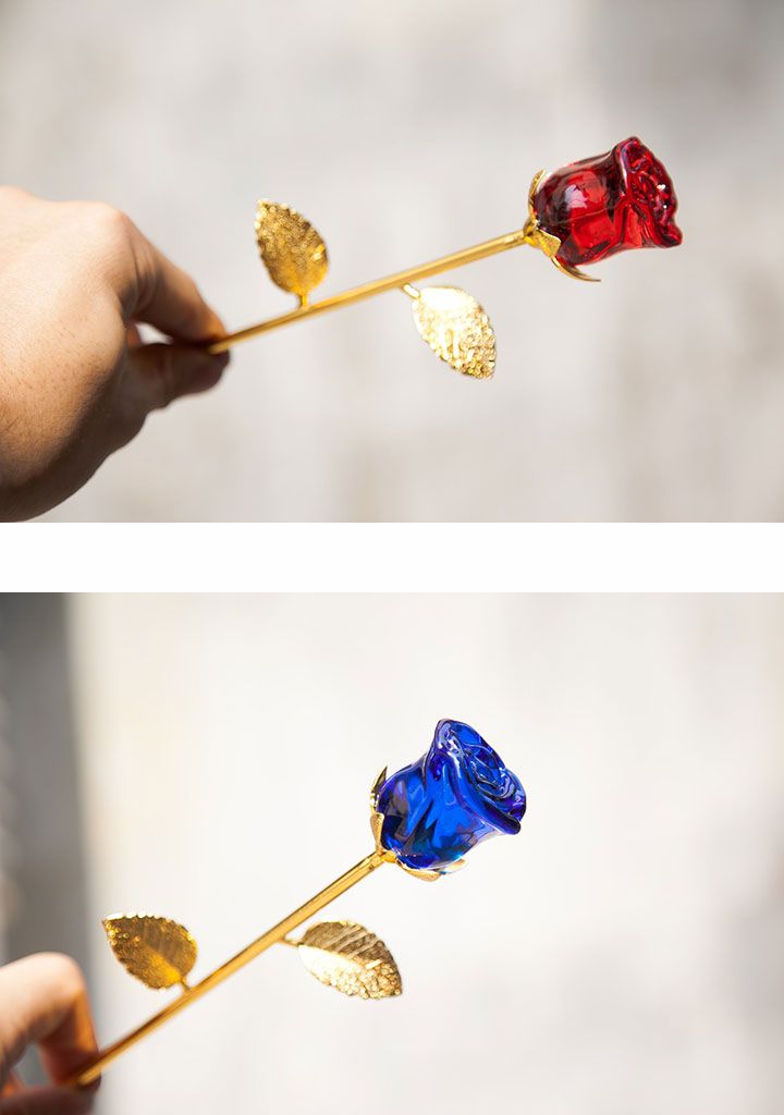 HOA HỒNG PHA LÊ CÀNH VÀNG (CRYSTAL GOLD ROSE)