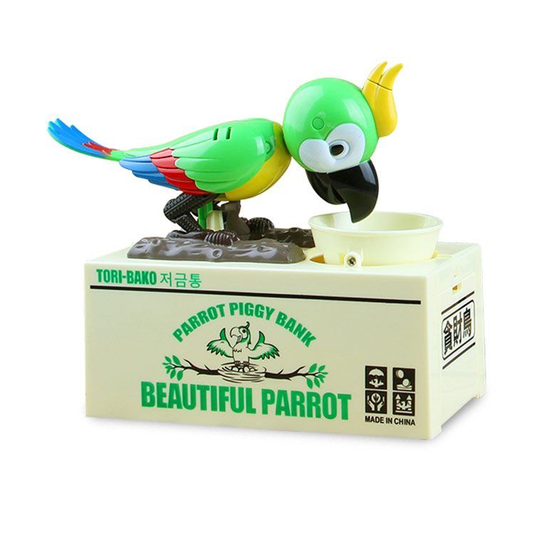 Két Ăn Xu Ống Heo Độc Đáo (Parrot Piggy Bank)