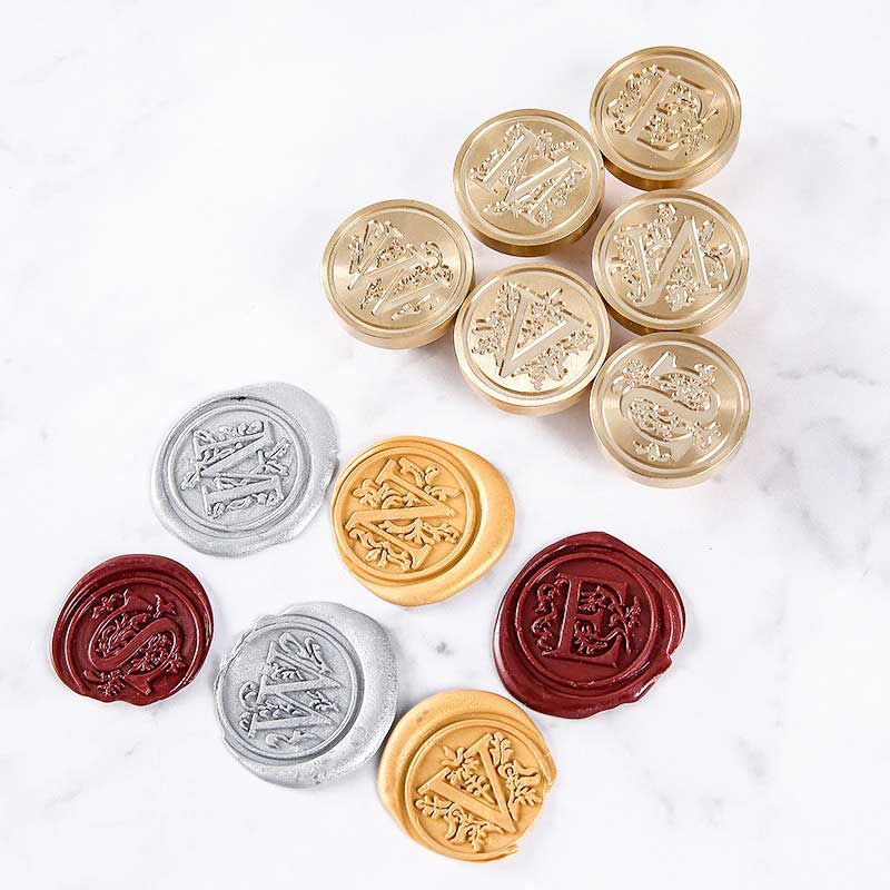 Dấu sáp niêm phong chữ cái Cán gỗ (Wax Seal Alphabet)