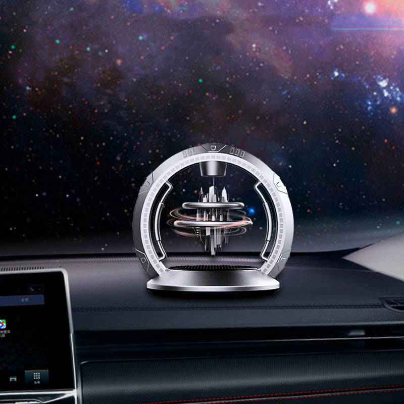 Đồ chơi trang trí để xe hơi Hành tinh bay Sky City Solar Rotating car ornament