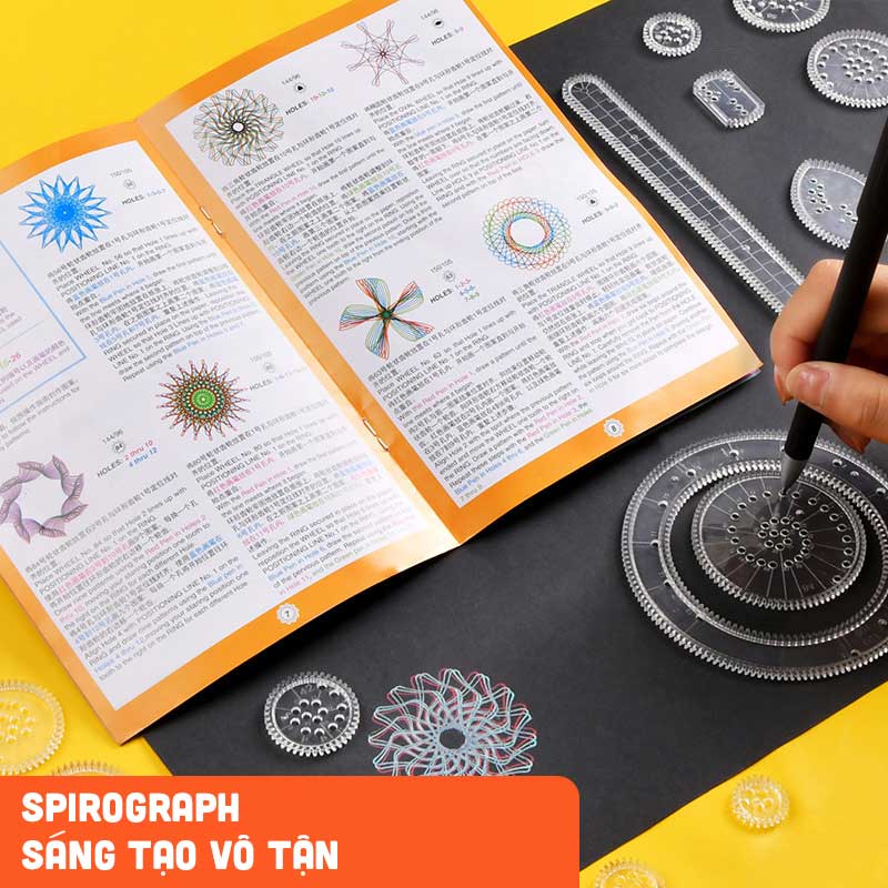 thước vẽ sáng tạo spirograph