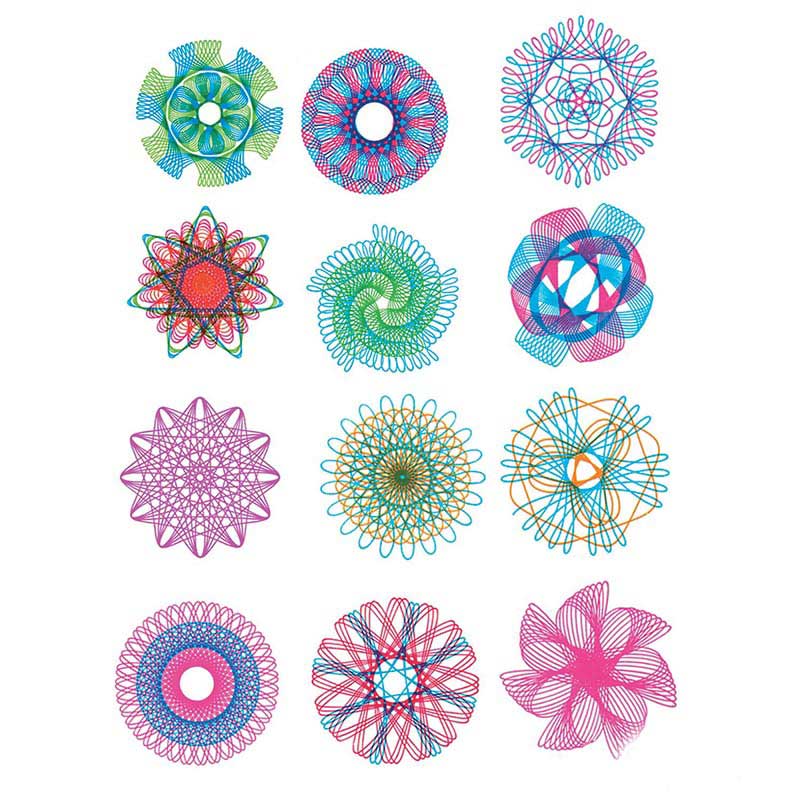 Bộ thước vẽ sáng tạo hoạ tiết spirograph