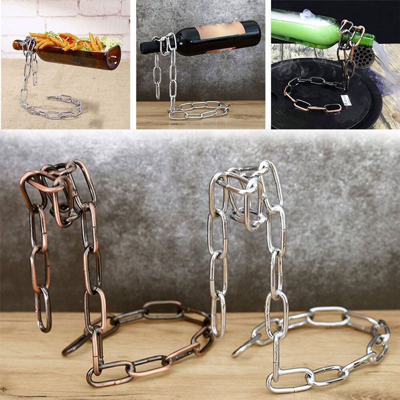 Giá để chai rượu lơ lửng - Dây xích (Magic Chain Bottle Holder)