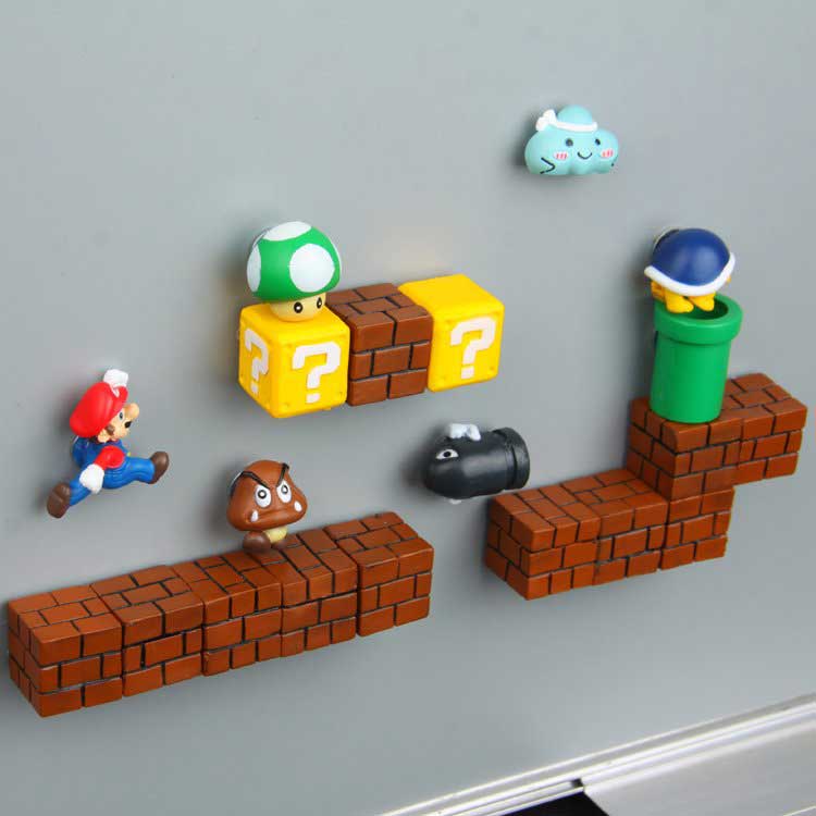 Set nam châm hít tủ lạnh Mario