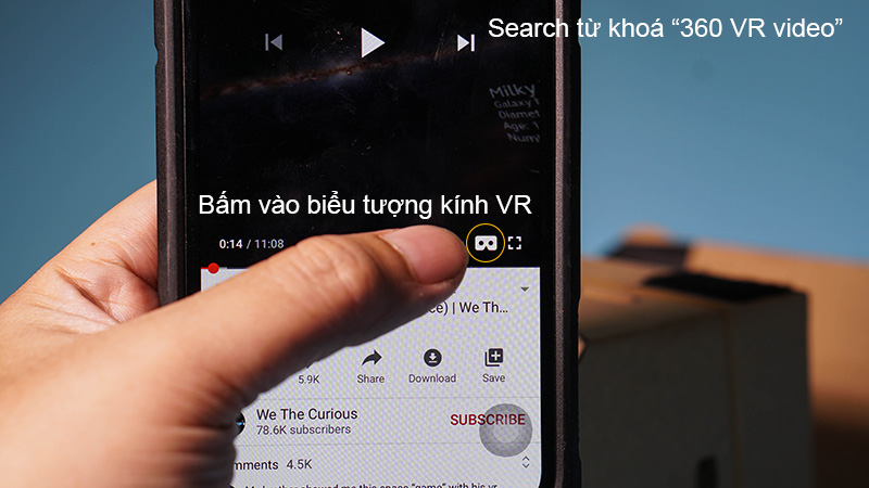 tích hợp youtube VR vào Kính Thực Tế Ảo Tự Xếp DIY Carboard 3D