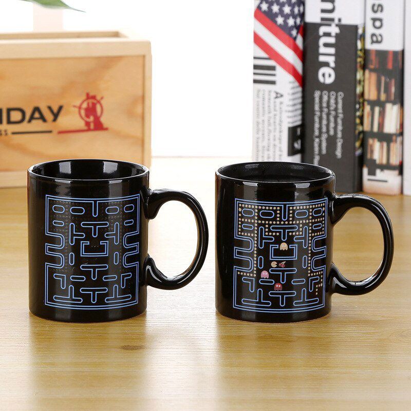 LY ĐỔI MÀU IN HÌNH GAME PAC MAN (COLOR-CHANGING MUG)