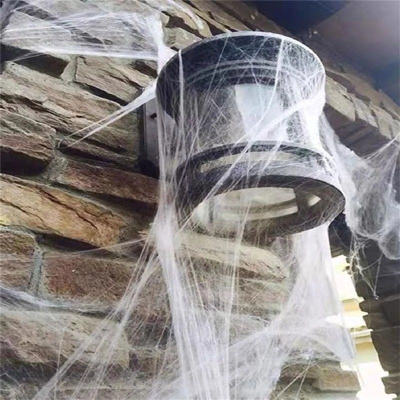 Mạng Nhện trắng  trang trí Halloween Super Strrrretch Spider Web